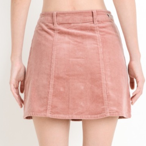 Black High Rise Corduroy Mini Skirt - Picture 4 of 8